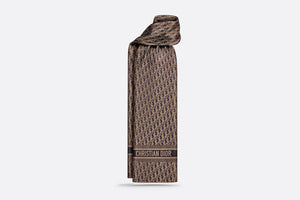 Dior Oblique Stole • Black Silk Blend with Metallic Gold-Tone Thread