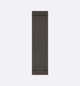 Dior Oblique Stole • Black Silk Blend with Metallic Gold-Tone Thread