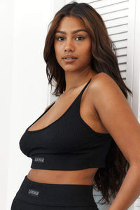 Ribbed Crop Top - Black