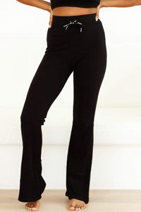 Ribbed Crop Top (Set) - Black