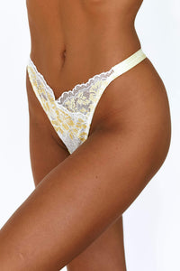 Luxe Balcony Thong - Lemon