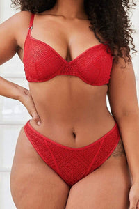 Icon Balcony Bra (Set) - Maroon