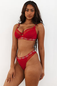 Vogue Balcony Bra (Set) - Maroon