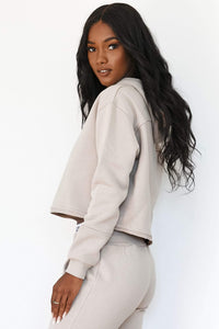 Cropped Hoodie - Mink