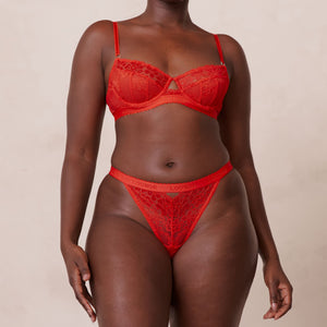 Flair Balcony Bra  - Red