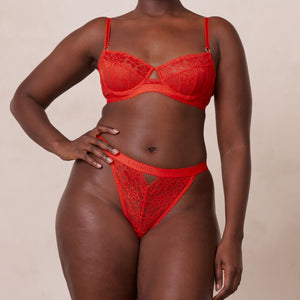 Flair Balcony Bra  - Red