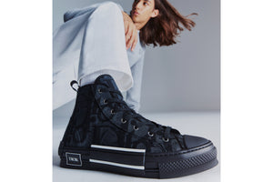 B23 High-Top Sneaker • Black Maxi Dior Oblique Jacquard