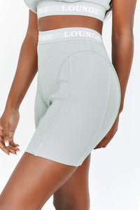 Soft Chic Ribbed Shorts - Sage