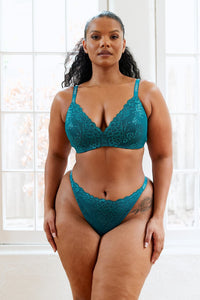 Sustainable Lace Magic Bra (Set) - Turquoise