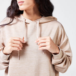 Code Oversized Drip Hoodie - Cobblestone Marl