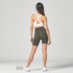Essential Medium Impact Bra - Pearl White