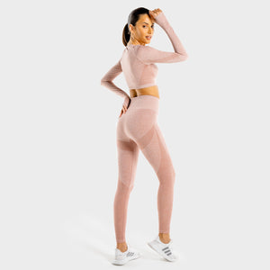 Marl Seamless Crop Top - Rose Gold