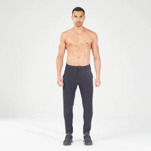 Statement Ribbed Smart Pants - Black