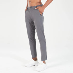 Statement Ribbed Smart Pants - Asphalt