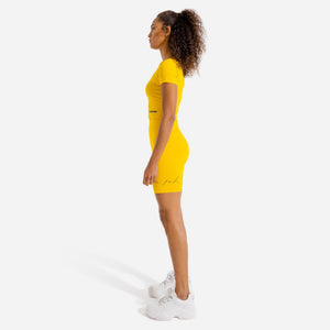 Warrior Crop Tee - Half Sleeves - Yellow