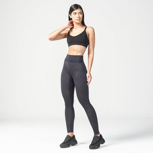 Infinity Stripe Seamless Leggings - Black