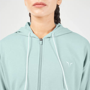 Essential Relaxed Zip Up Hoodie - Grey Mist