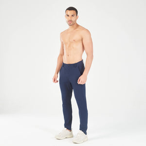 Statement Ribbed Smart Pants - Navy