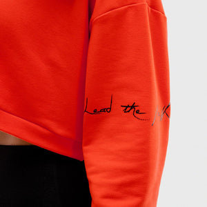 Vibe Crop Hoodie - Orange