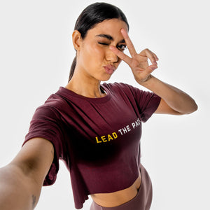 The Pack Crop Tee - Plum