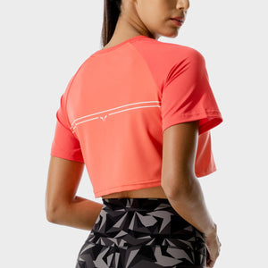 LAB360° Crop Tee - Hot Coral