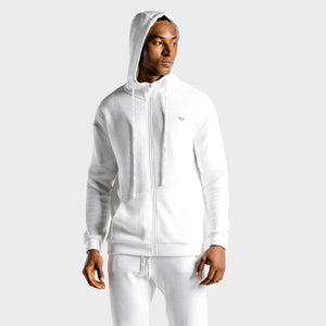 Luxe Zip Up - White