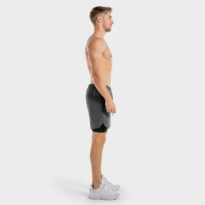 Limitless 2-in-1 Shorts - Charcoal And Black