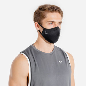 Pack of 2 - Polygiene® 4-Layer Reusable Mask - Black