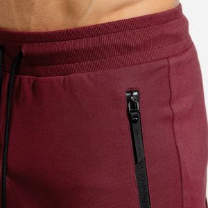 Statement Ribbed Joggers - Maroon