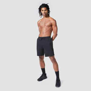 Graphic Wordmark Jogger Shorts - Black