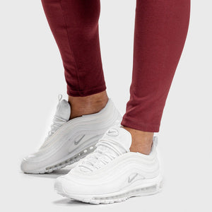 Warrior Jogger Pants - Maroon with Black Panel