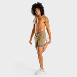 Primal 2-in-1 Shorts - Taupe