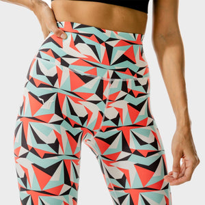 LAB360° Printed Leggings - Pastel Turquoise Print