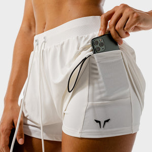 Flux 2-in-1 Shorts - White