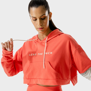 LAB360° Crop Hoodie - Hot Coral