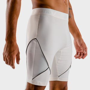 Wolf Compression Shorts - White