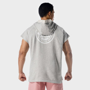 Golden Era Sleeveless Hoodie - Light Grey Marl