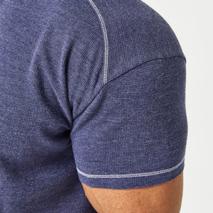 Golden Era Waffle Top Short Sleeves - Patriot Blue