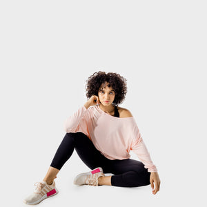 Women's Fitness - Batwing Top - Peachy Keen Marl