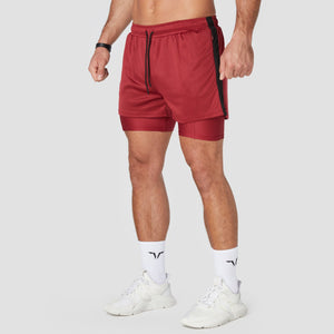 Hybrid Performance 2-in-1 Shorts - Maroon