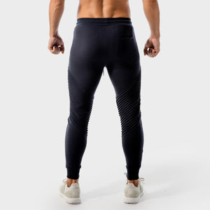 Statement Ribbed Joggers- Navy