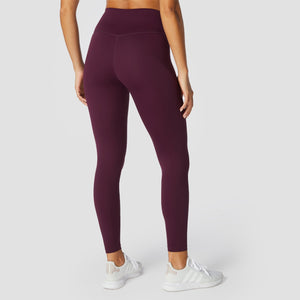 Infinity Cropped 7/8 Leggings - Burgundy