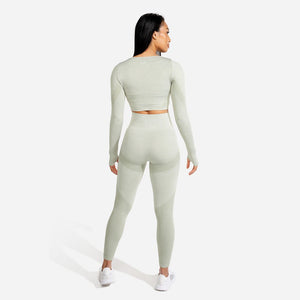 Marl Seamless Leggings - Ice
