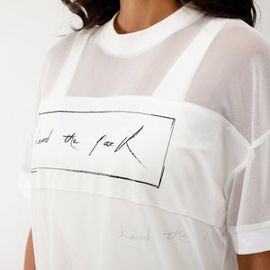 Vibe Mesh Tee - White