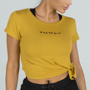 She-Wolf Crop Top - Mustard