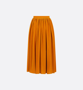 Mid-Length Flared Skirt • Orange Velvet