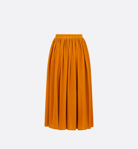 Mid-Length Flared Skirt • Orange Velvet