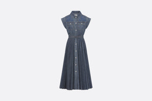 Embroidered Shirt Dress • Blue Cotton Denim