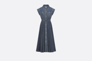 Embroidered Shirt Dress • Blue Cotton Denim