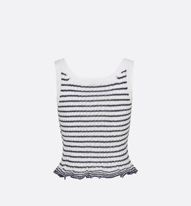 Twin-Set • White and Black Linen, Cashmere and Silk Ribbed Knit